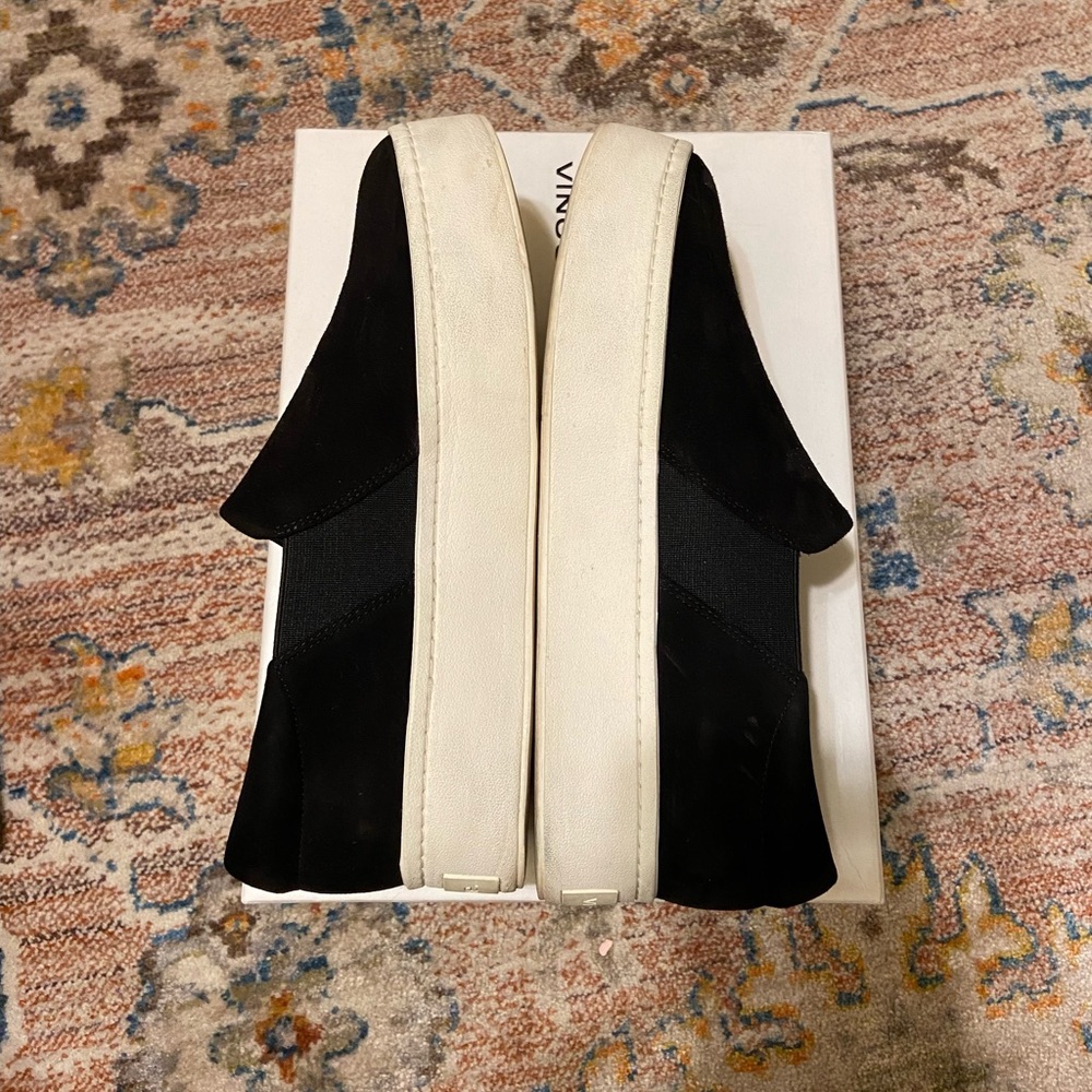 Vince Slip On Warren Sneaker In Black Suede - image 7